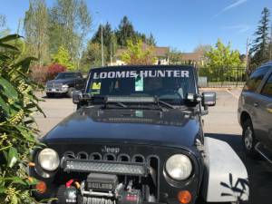 Jeep Wrangler JK Front windshield  Lettering from Timothy K, WA