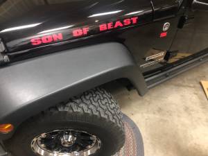 2014 Jeep JK unlimited  Vehicle  Lettering from Robert E, CO