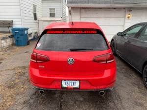 2018 and 2019 Volkswagen GTI’s Rear Window  Lettering from Christopher R, IN