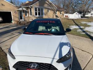 2019 Hyundai Veloster Turbo Ultimate  Vehicle (Car) Lettering from John O, IL