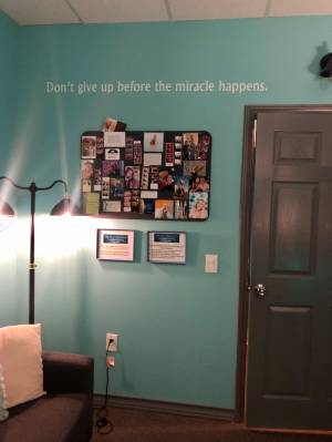 My office wall Lettering from Janelle M, TX
