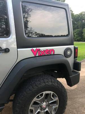 2016 Jeep wrangler  On the rear above the fender  Lettering from Jerrik W, TX