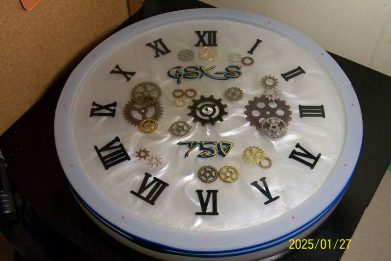 GSXS-S 750 Wall clock Lettering from Ronald P, MA