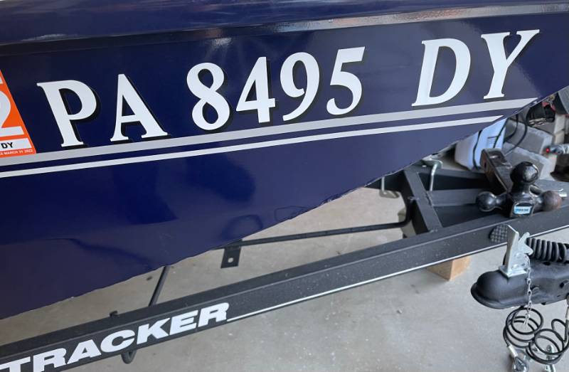 2021 Tracker Pro 170 Bass Boat Boat Lettering from Daniel I, PA