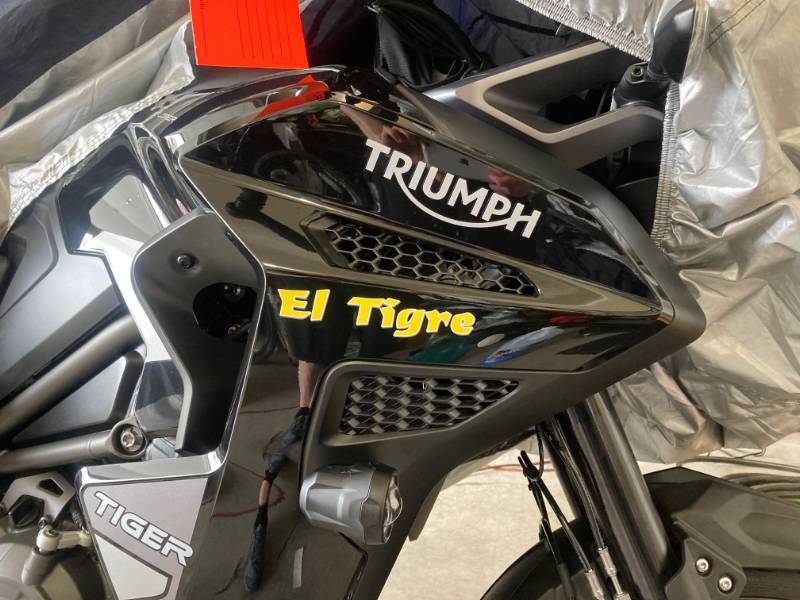 2023 Triumph Tiger 1200. Motorcycle  Lettering from Greg M, WA