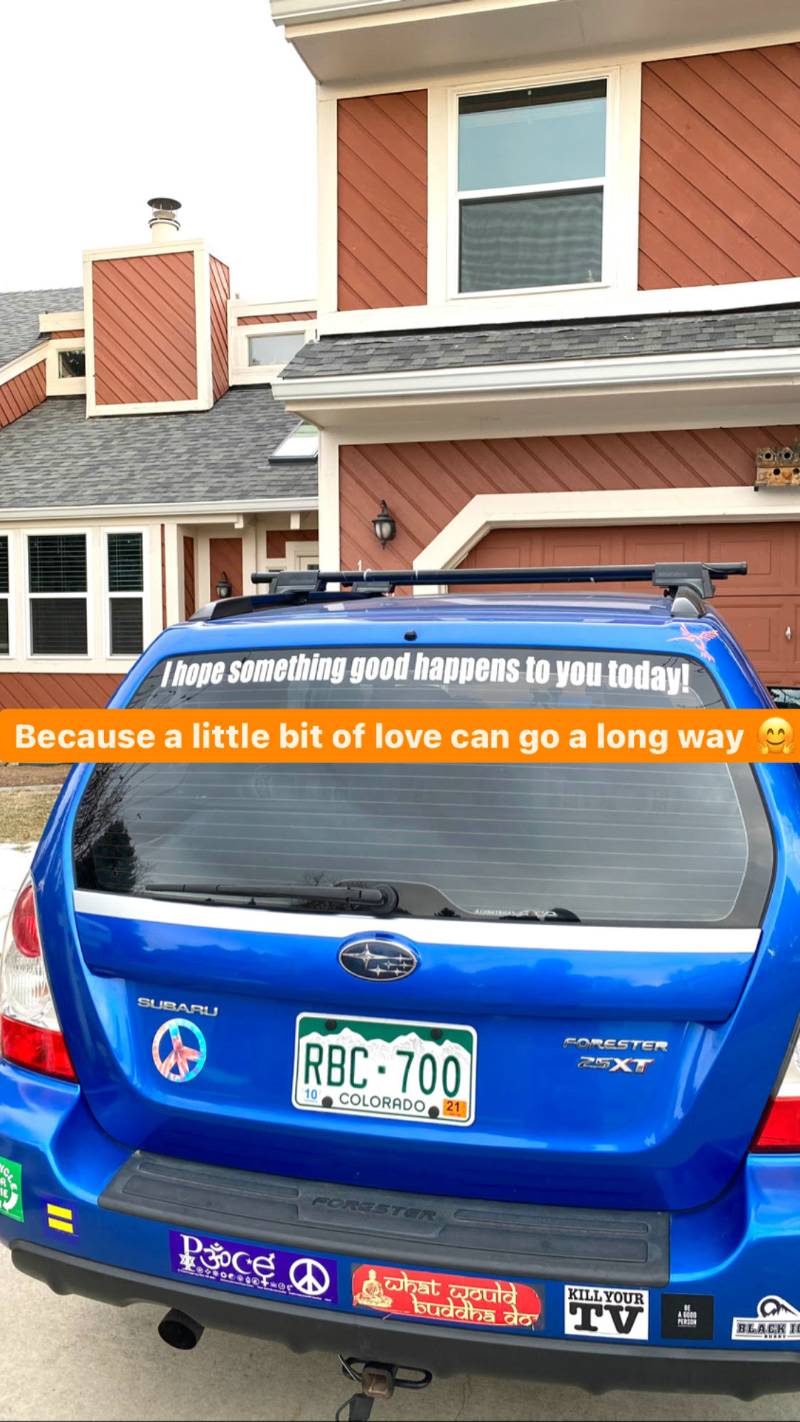 2007 Subaru Forester XT Sport Turbo rear glass on suv Lettering from Sarah S, CO