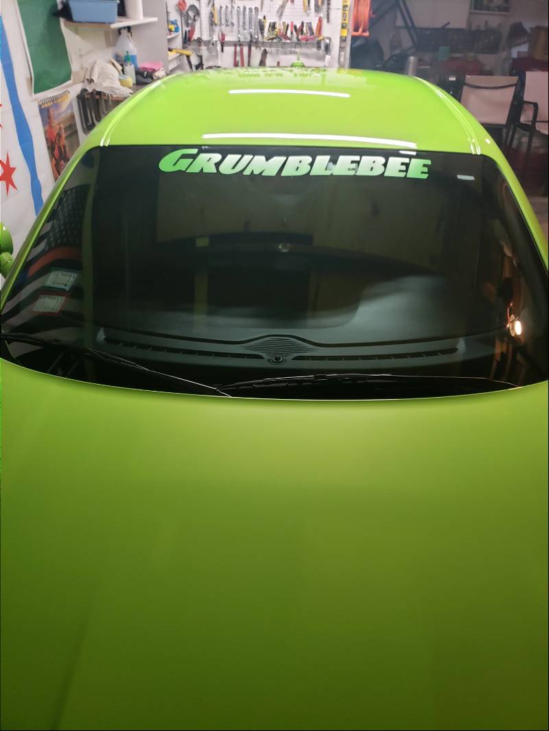 2015 Dodge Challenger  Car windshield Lettering from David G, IL