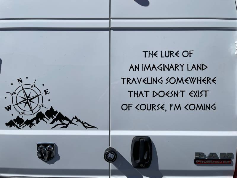 2018 Promaster Van Lettering from Timothy G, NV