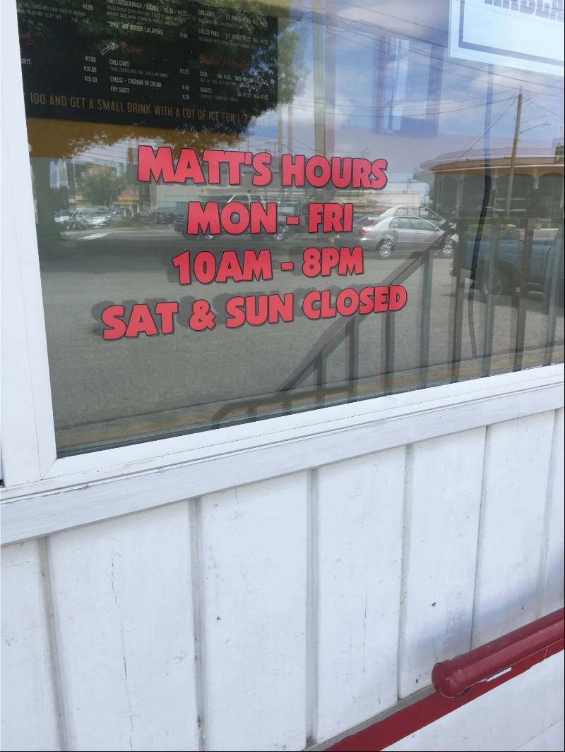 Store Hours Lettering