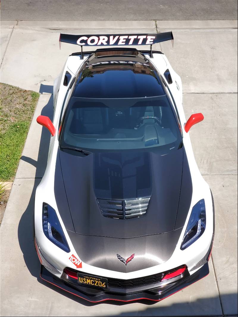 2018 C7 corvette ZO6 Rear wing on Corvette  Lettering from Marianno L, CA