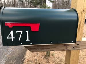 Mailbox  Lettering from Larry B, VA