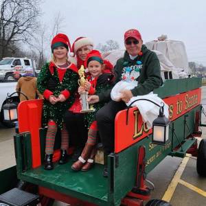 Wagon full of letters to Santa! Santa's official vehicle! Lettering from Timothy   E, IN