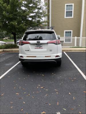 2017 Toyota rav4 SUV  Lettering from Milton  H, MD