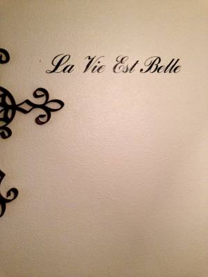 Semigloss lightly textured bedroom  wall Lettering from Denise P, FL