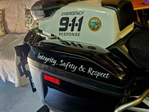2016 BMW R1200RT Motorcycle side bags Lettering from Richard A, CA