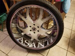 I put these on my $9700 ASANTI wheels  Lettering from FIDEL V, IN