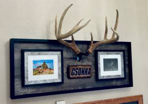 Deer wall frame Lettering from Michael B, IL