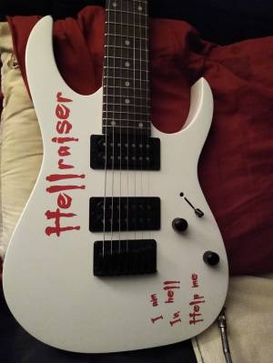 Two of my guitars Lettering from Michael S, MO