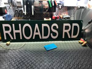 Road sign Lettering from jeff r, PA