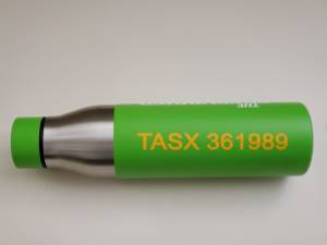 Powder Coated Stainless Steel Water Bottle Lettering from Theodore S, MO