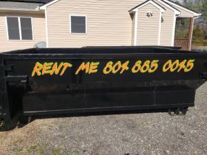 11 and 15 yd Dumpsters Lettering from Gary S, VA