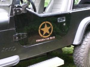 Jeep Wrangler Lettering from Tim M, WI