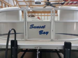 2011 Sunset Bay Pontoon Lettering from Justin S, TN