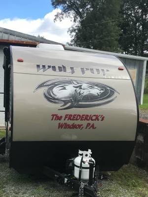 2019 Wolf Pup New camper Lettering from Clifton F, PA