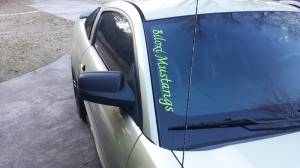 2005 ford mustang Windshield Lettering from Chris G, MS